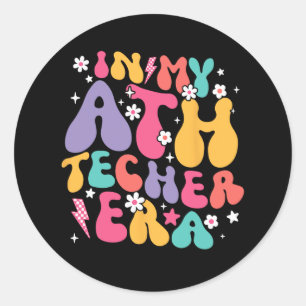 In My Art Teacher Era Retro Back To School Counsel Classic Round Sticker