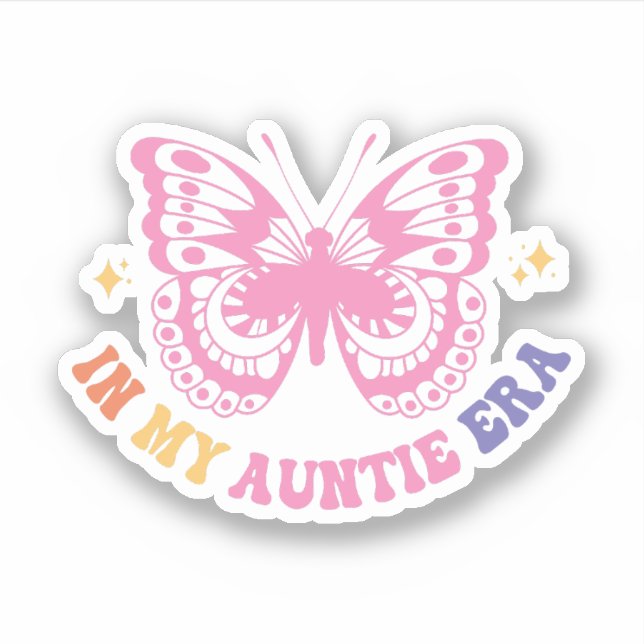 In My Auntie Era Baby Announcement for Aunt Groovy (Front)