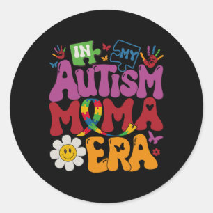 In My Autism Mama Era Autism Awareness Classic Round Sticker