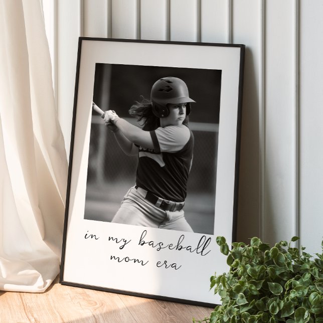 In My Baseball Mom Era Custom Photo Personalized Poster (Creator Uploaded)