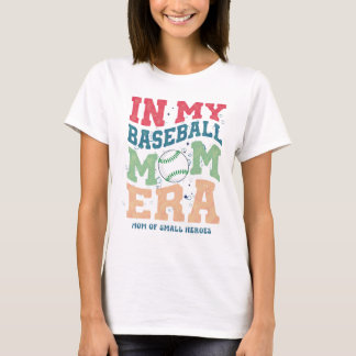 In My Baseball Mom Era Retro Vintage Quote T-Shirt