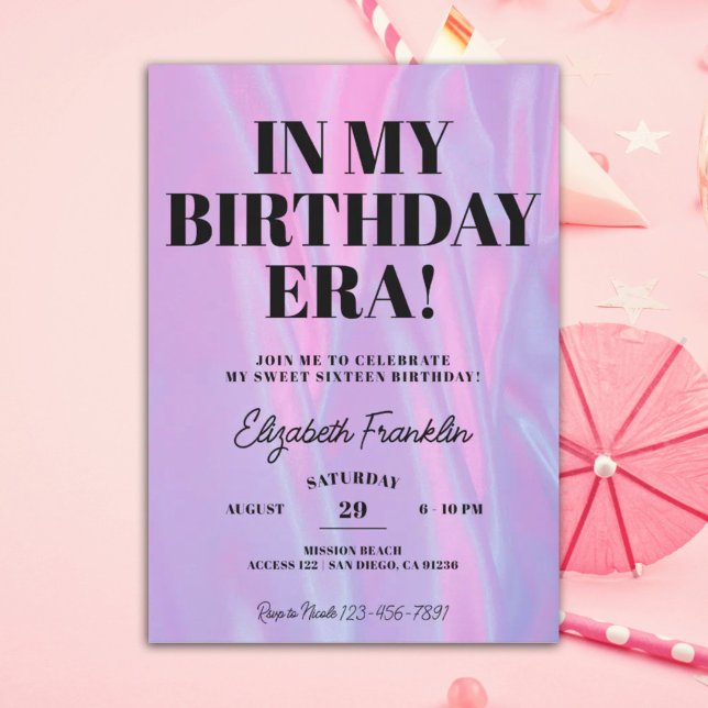 In My Birthday Era Any Age Birthday Party Invitation (Creator Uploaded)