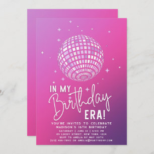 In My Birthday Era, Era Party, Eras Party Invitation