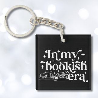 In my Bookish Era Black Keychain