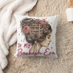 In My Bookish Era  Throw Pillow
