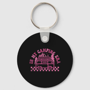 In My Camping Era Retro Camper Van Outdoor Adventu Keychain