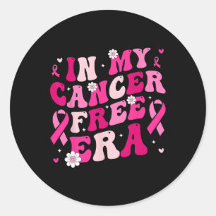 In My Cancer Free Era Survivor Breast Cancer Aware Classic Round Sticker