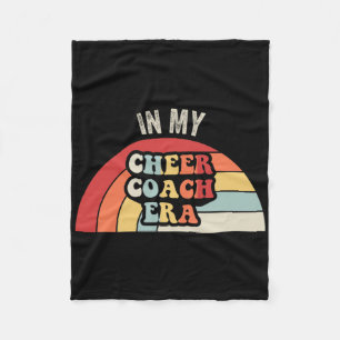 In My Cheer Coach Era Retro Rainbow Vibes Fleece Blanket