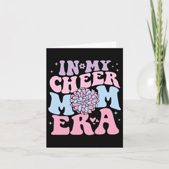 In My Cheer Mom Era Groovy Cheerleading Football M Card (Front)
