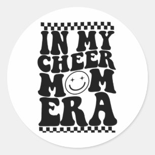 In My Cheer Mom Era Trendy Cheerleading Footll Mom Classic Round Sticker