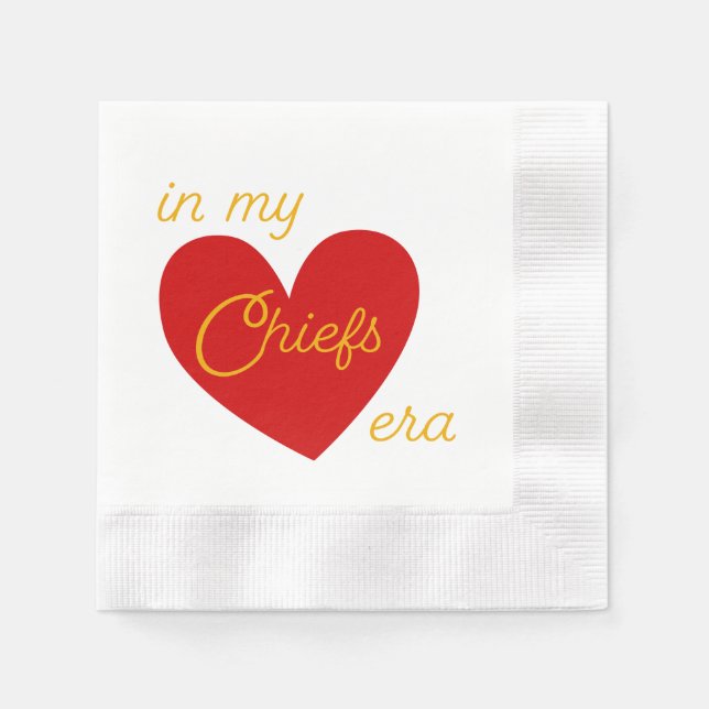 In My Chiefs Era Cocktail Napkin Taylor Football (Front)