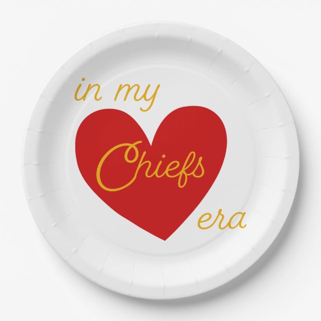 In My Chiefs Era Cocktail Napkin Taylor Football Paper Plate (Front)