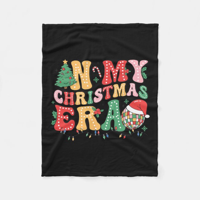 In My Christmas Era Christmas Xmas Holiday Pjs Wom Fleece Blanket (Front)