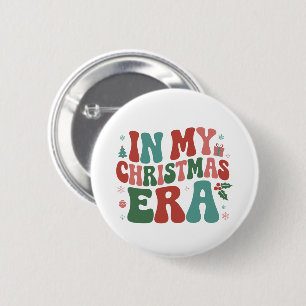 In My Christmas Era Cute Groovy Christmas Holiday  2 Inch Round Button