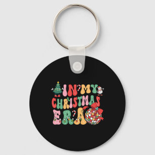 In My Christmas Era Cute Groovy Christmas Holiday Keychain