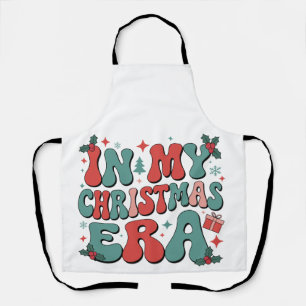In My Christmas Era Cute Groovy Christmas Xmas Apron