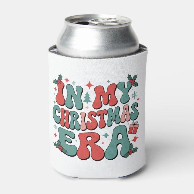 In My Christmas Era Cute Groovy Christmas Xmas Can Cooler (Can Front)