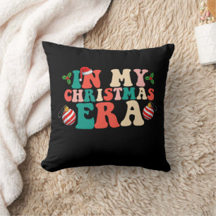 In My Christmas Era Groovy Holiday Season Throw Pillow
