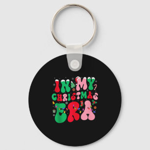 In My Christmas Era Winter Season Holiday Groovy X Keychain