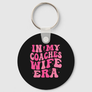 In My Coaches Wife Era Footll Sketll Wife Husnd Te Keychain