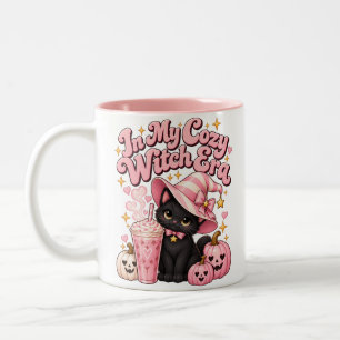 In My Cozy Witch Era Pink Halloween Two-Tone Coffee Mug