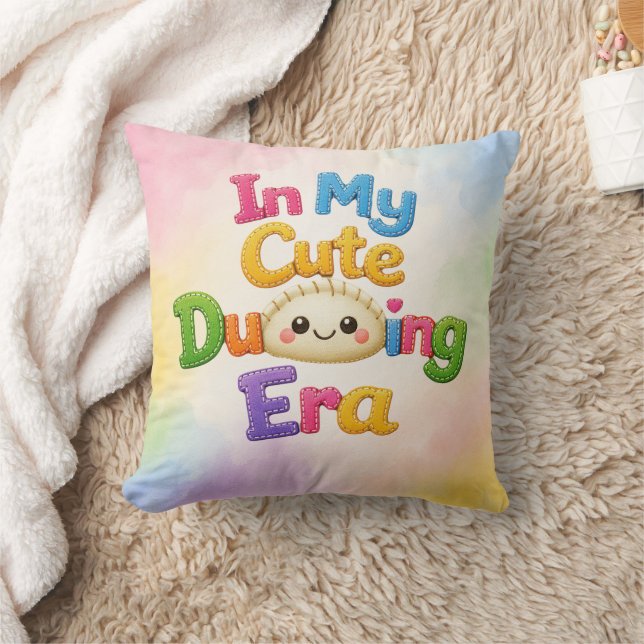 In My Cute Dumpling Era Throw Pillow (Blanket)