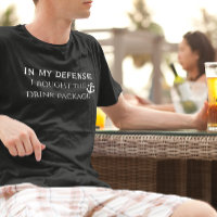 In My Defence Funny Drinking Package Cruise Trip