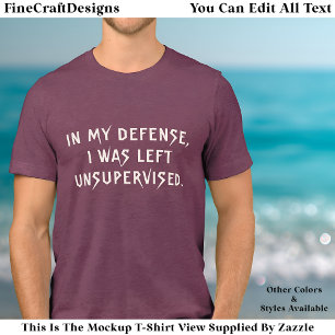 In My Defence Funny Reason Trendy Quote Tri-Blend Shirt