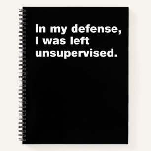 In my defence, I was left unsupervised Notebook