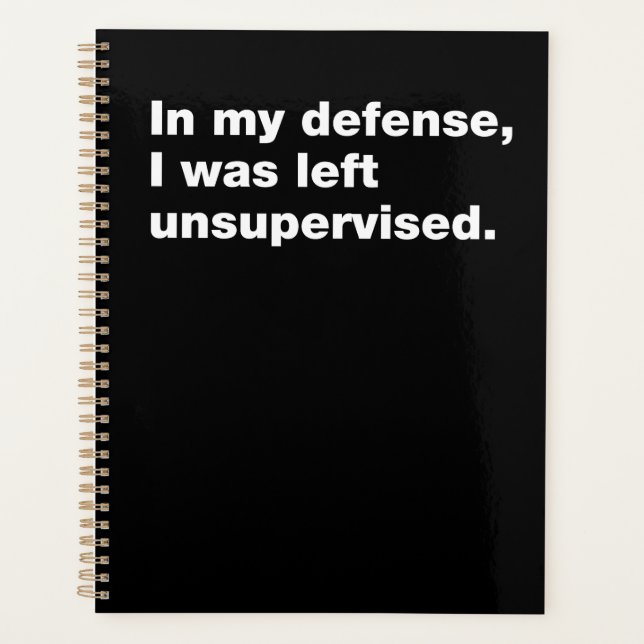 In my defence, I was left unsupervised Planner (Front)