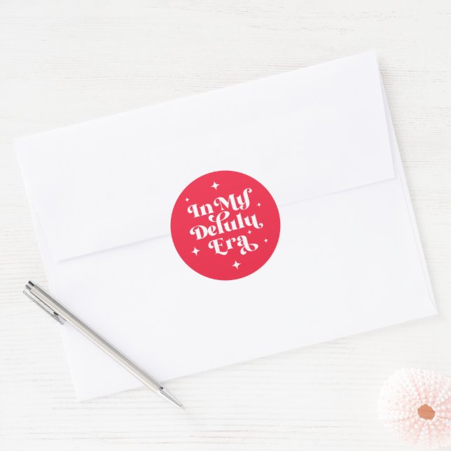 In My Delulu Era Classic Round Sticker (Envelope)