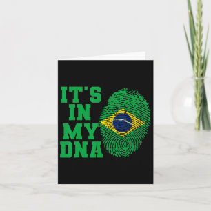 In My Dna Brazil Flag Shirt Cut Vintage Brazilian Card