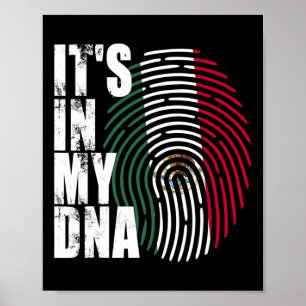 In My Dna Mexico Mexican Flag  Poster