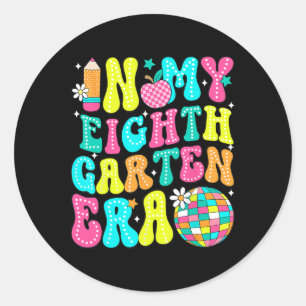 In My Eighth Grade Era 8th Grade Girl Teacher Back Classic Round Sticker