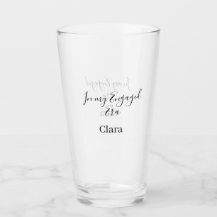 In my engaged era add name date engagement glass