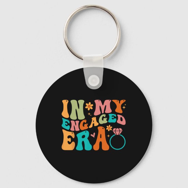 In My Engaged Era Fiance Engagement Future Bride M Keychain (Front)