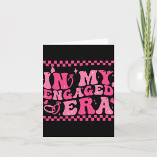 In My Engaged Era Groovy Bride Bachelorette Party  Card