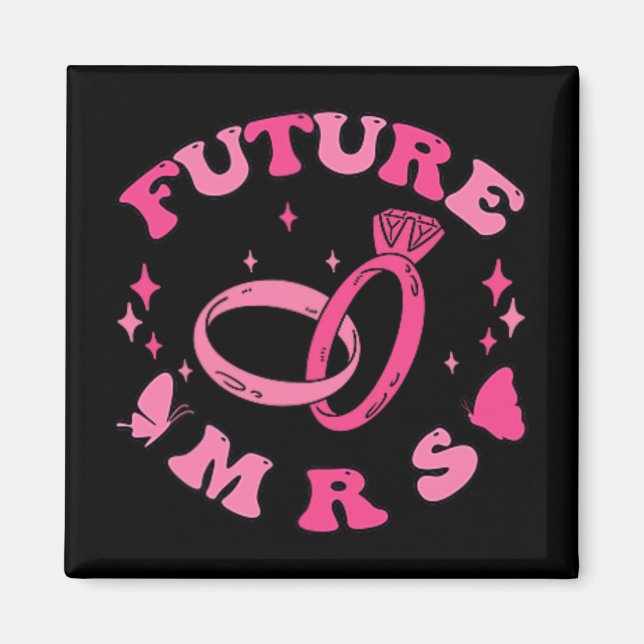 In My Engaged Era Groovy Bride Bachelorette Party  Magnet (Front)