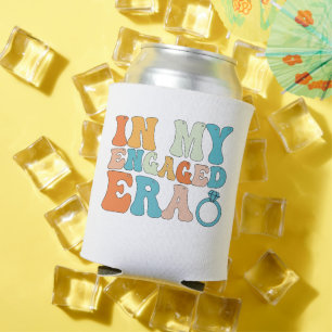 In My Engaged Era Groovy Retro Can Cooler
