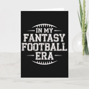 In My Fantasy Football Era Retro Groovy Who Love F Card