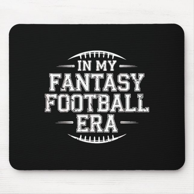 In My Fantasy Football Era Retro Groovy Who Love F Mouse Pad (Front)