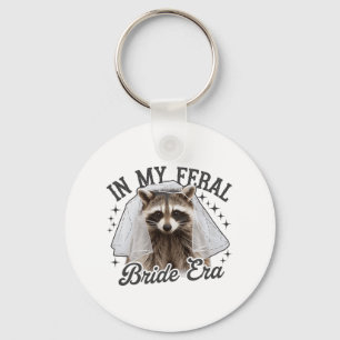In My Feral Bride Era Raccoon Keychain