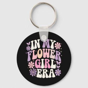 In My Flower Girl Era Retro Groovy Flower Keychain
