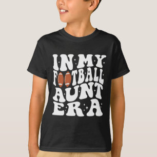 In My Football Aunt Era Groovy Football Auntie Chr T-Shirt