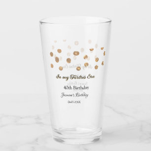 In my Forties era golden dots happy birthday  Glass