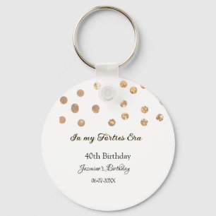 In my Forties era golden dots happy birthday  Keychain