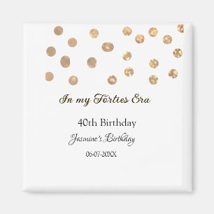 In my Forties era golden dots happy birthday  Magnet