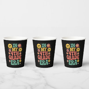 In My Fourth Grade Era Retro 4th Grade Back School Paper Cups