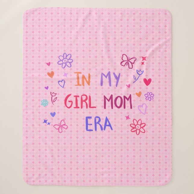  in my girl mom era CRAYON  Sherpa Blanket (Front)