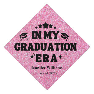in my graduation era,class of 2025 retro pink cap topper